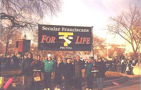 SFOs with banner in the March for Life