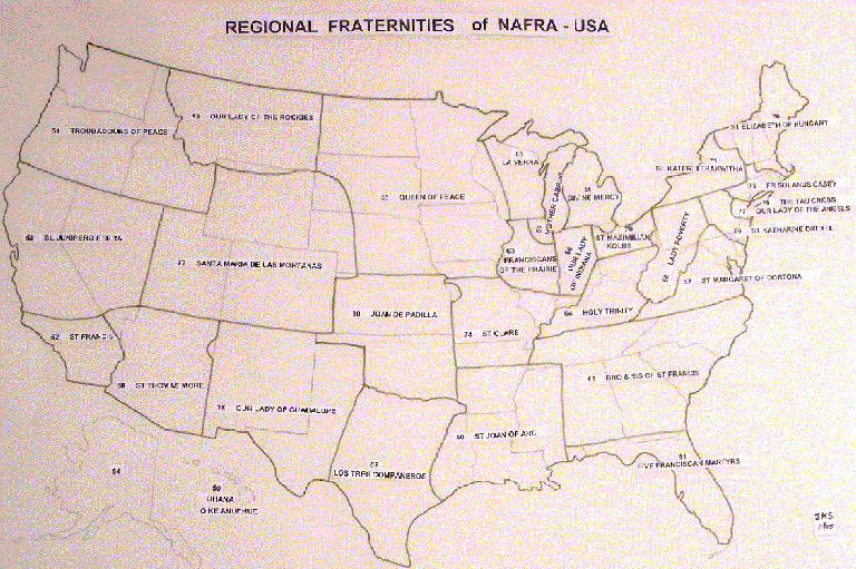 Map of Regional Fraternities